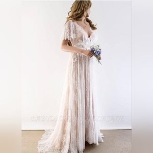 Never Worn Bohemian Wedding Dress